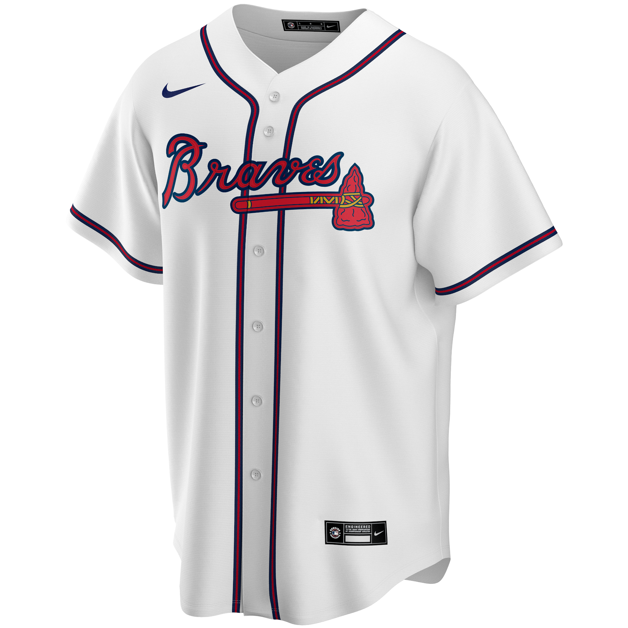 Atlanta Braves Custom Name Number Flex Base Baseball Jersey Cream