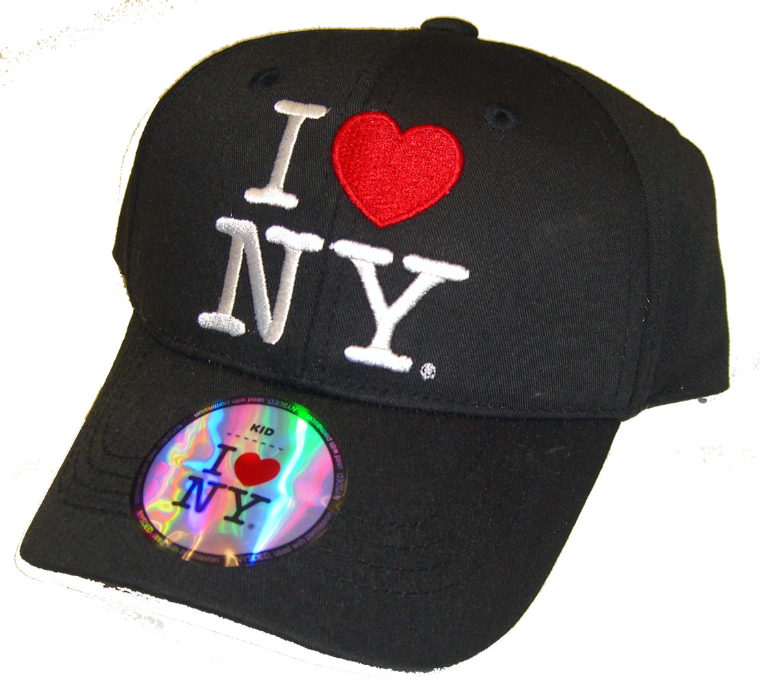 GiftMan I Love New York Black Cap 100% Cotton. Infant