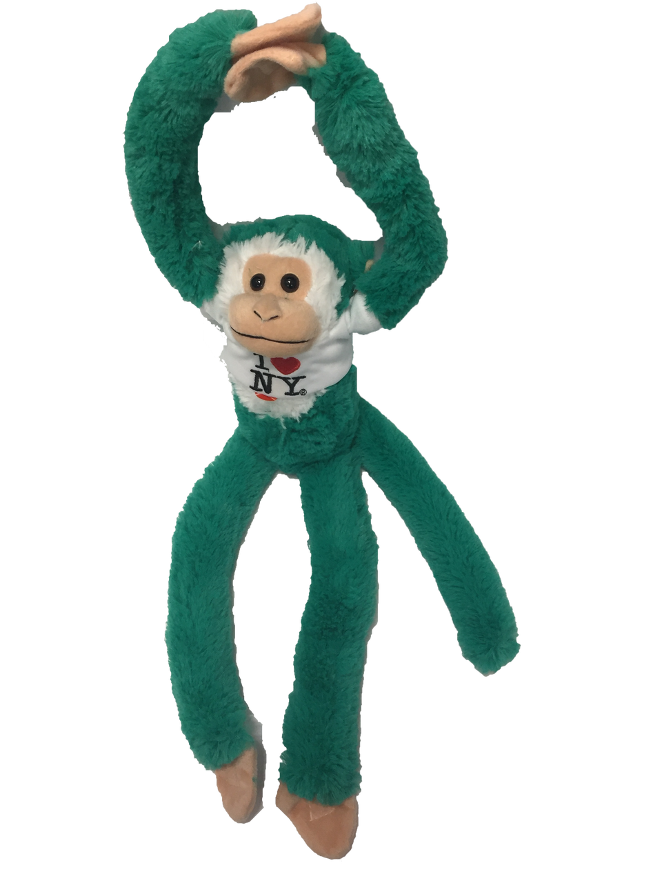 I Love NY Green Plush Screaming Monkey with Sparkly Eyes